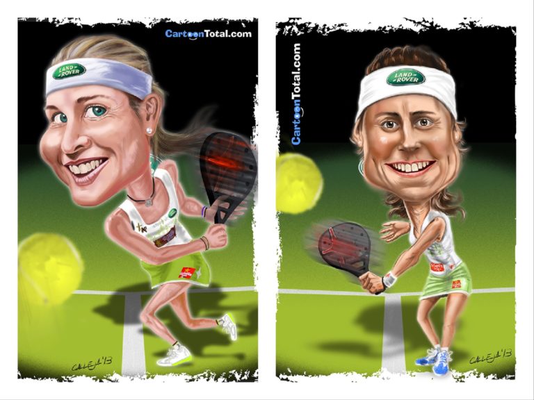 ¿Quieres una caricatura jugando al padel?