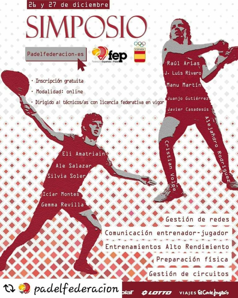 LA FEP Y EL COMITÉ OLÍMPICO ESPAÑOL ORGANIZAN UN SIMPOSIO DE PADEL PARA CERRAR LA TEMPORADA 2020