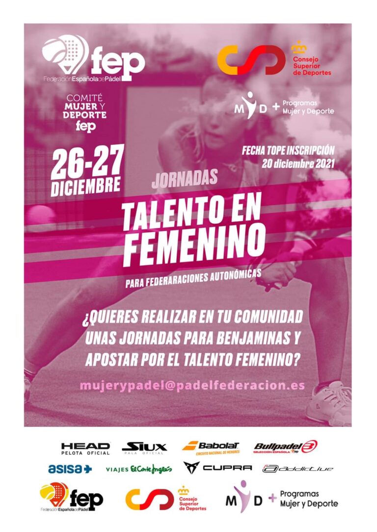 LA FEP BUSCA IMPULSAR EL PADEL BENJAMIN A TRAVÉS DE LA INICIATIVAS TALENTO EN FEMENINO